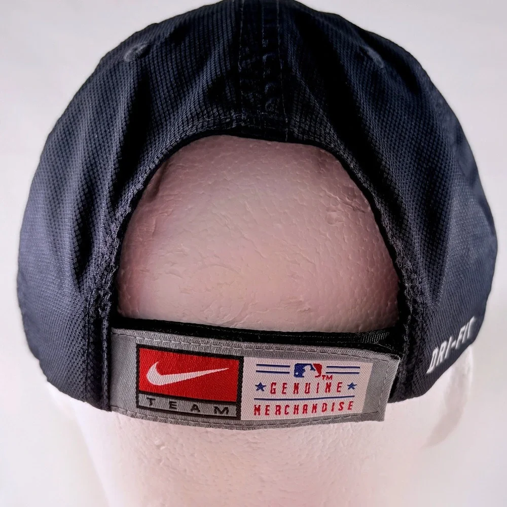 Nike Boston Red Sox Hat Navy Blue MLB Dri-FIT Adjustable Baseball Cap